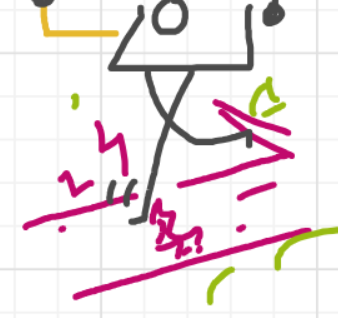 A panel from Running Duos, episode four of the Board Boards object show by Furretwalk/WalkingFurret.